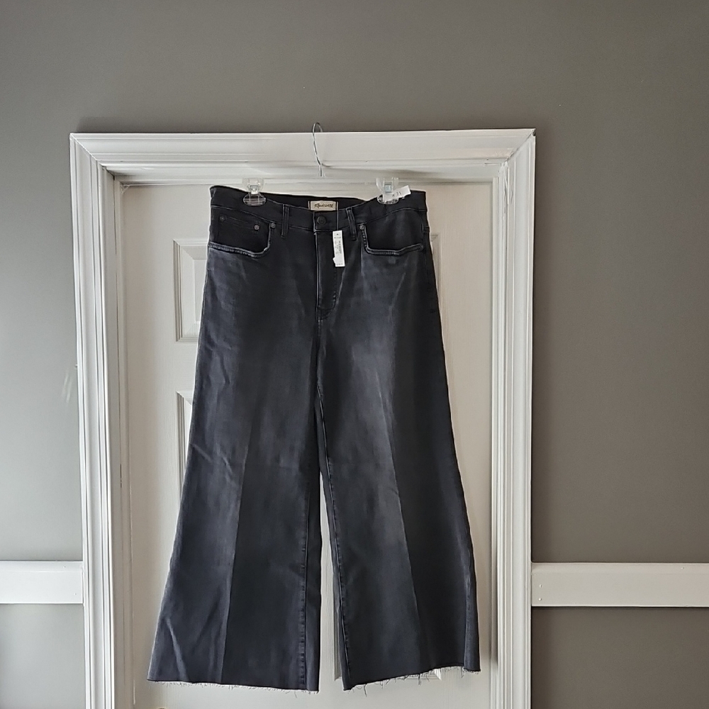 NWT Madewell Women's Dark Gray Flare Jeans